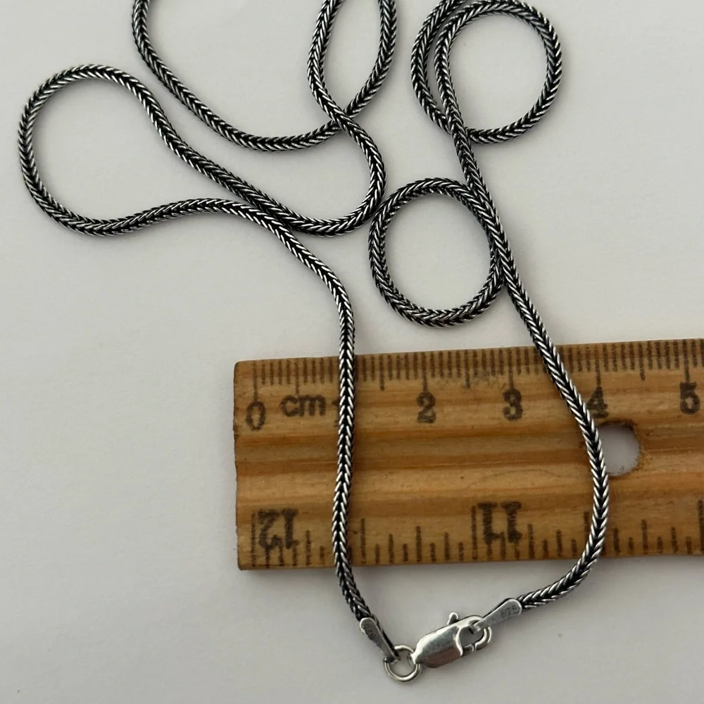 Unisex 925 silver 19.5” chain necklace